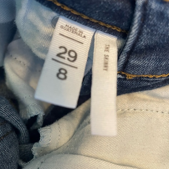 LOFT Petite Mid Rise Skinny Jeans in Vintage Dark Wash - Picture 9 of 9